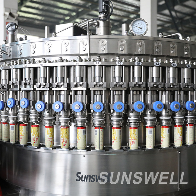 SS316L Aluminum Beverage Can Filling Machine 415V Juice Rotary Canning